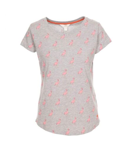 Womens Carolyn Short Sleeved Patterned T Shirt Grey Trespass