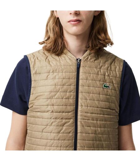 Doudoune sans manches homme bleu marine / beige Lacoste