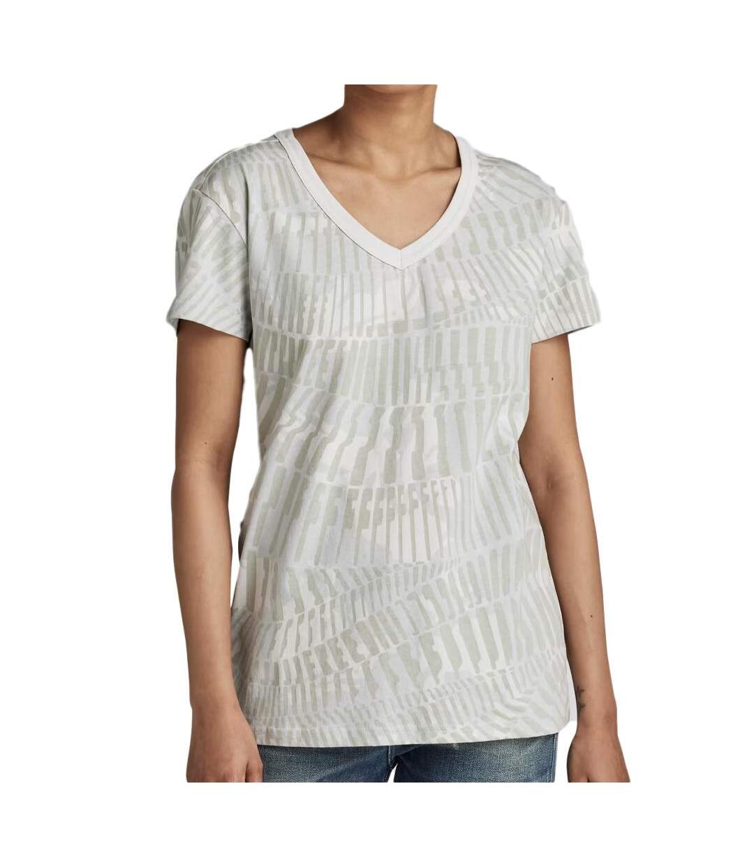 T-shirt gris femme all over print d21210-1