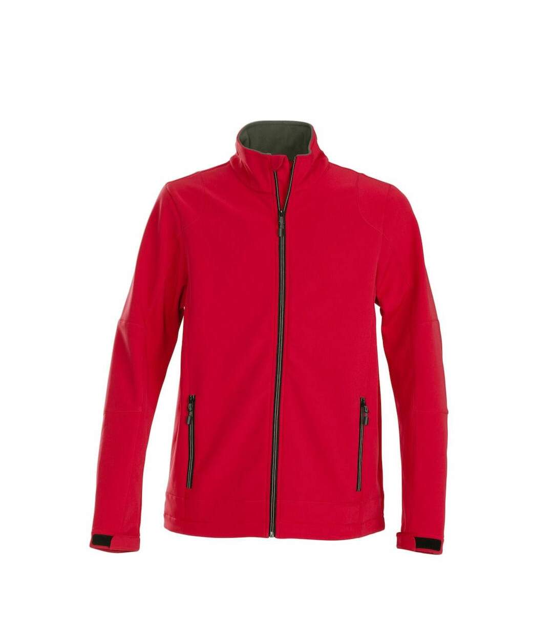 Mens Trial Soft Shell Jacket Red Printer-1