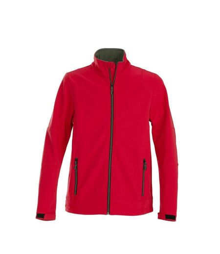 Mens Trial Soft Shell Jacket Red Printer