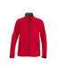 Mens Trial Soft Shell Jacket Red Printer-1