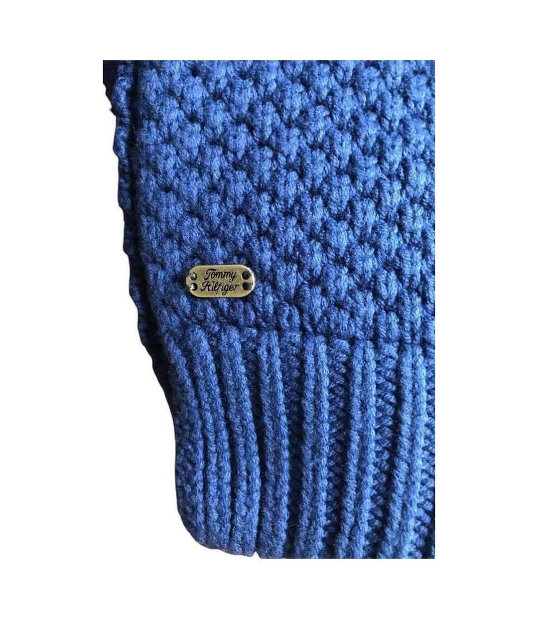 Childrens/kids Knitted Scarf L-xl Blue Tommy Hilfiger-2