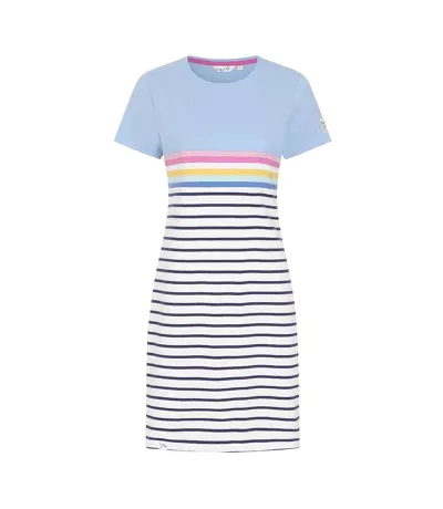 Robe T-shirt Motif/style Rayé Femme Ciel Lazy Jacks