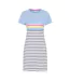 Robe T-shirt Motif/style Rayé Femme Ciel Lazy Jacks-1