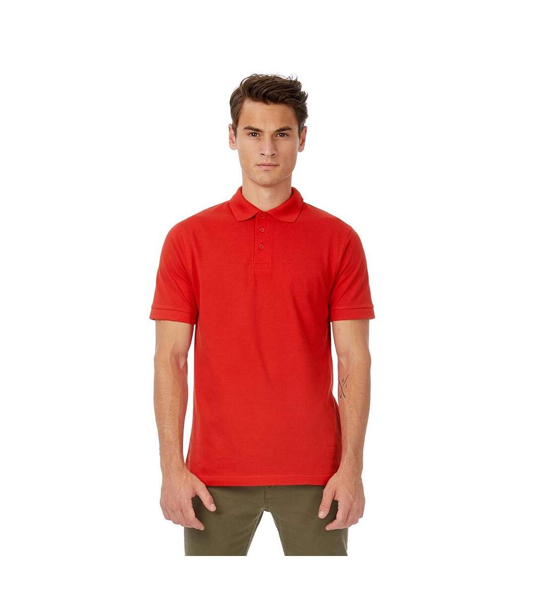 Polo À Manches Courtes Safran Homme Rouge B&C-1