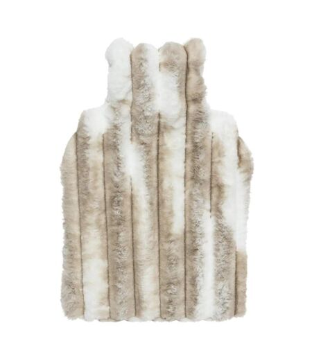 Bouillotte Imitation Fourrure Bicolore 2L Naturel