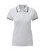 Polo manches courtes femme blanc / bleu marine Asquith & Fox-1