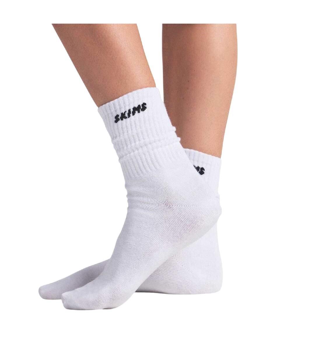 Pack Of 3  Womens/ladies Logo Trainer Socks  Snow Multicoloured Skims-4