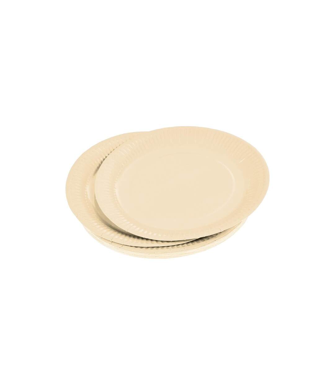 Lot de 20 Assiettes en Carton Vitamine 18cm Crème-1