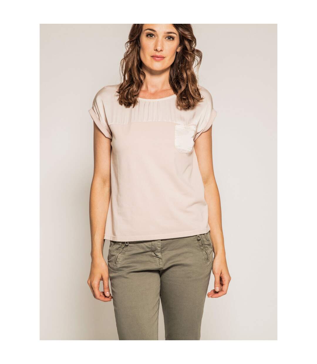 T-shirt col rond bimatière ORPHEE - Dona X Lisa-1