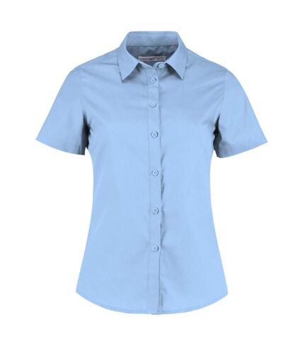 Kustom Kit Womens/Ladies Poplin Tailored Short-Sleeved Shirt (Light Blue) - UTBC5323