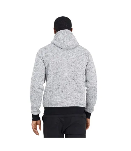 Mens Grindle Long-sleeved Full Zip Hoodie Black Jet Black Brave Soul