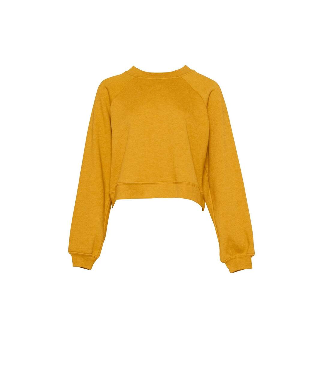 Womens/ladies fleece mustard yellow heather Bella + Canvas