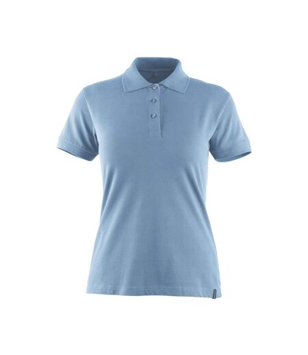 Womens/ladies Crossover Samos Polo Shirt Light Blue Mascot