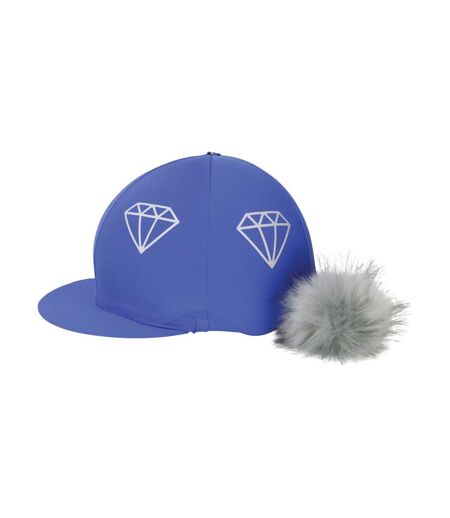 Hy Equestrian Diamond Hat Cover (Electric Blue/Gray)