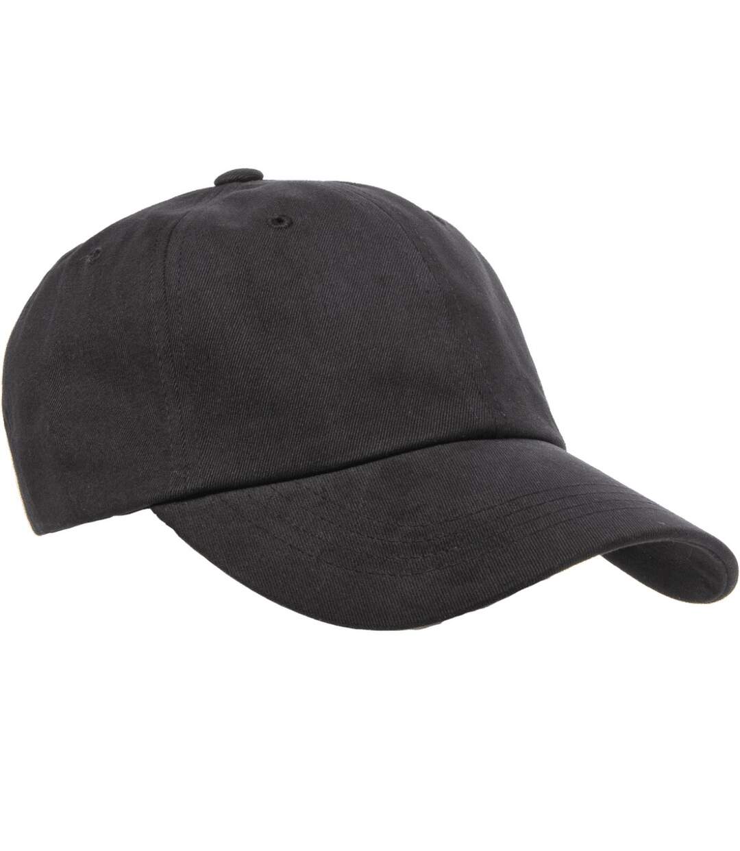Flexfit by  peached cotton twill dad cap black Yupoong-4
