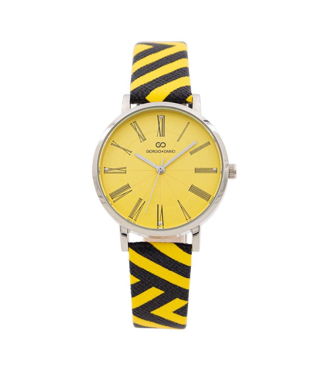 Montre de Femme Zébrée Noir Jaune GIORGIO