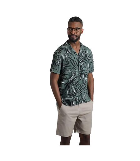 Mens holborn hawaiian eco viscose shirt army green Weird Fish