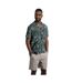 Mens holborn hawaiian eco viscose shirt army green Weird Fish-3