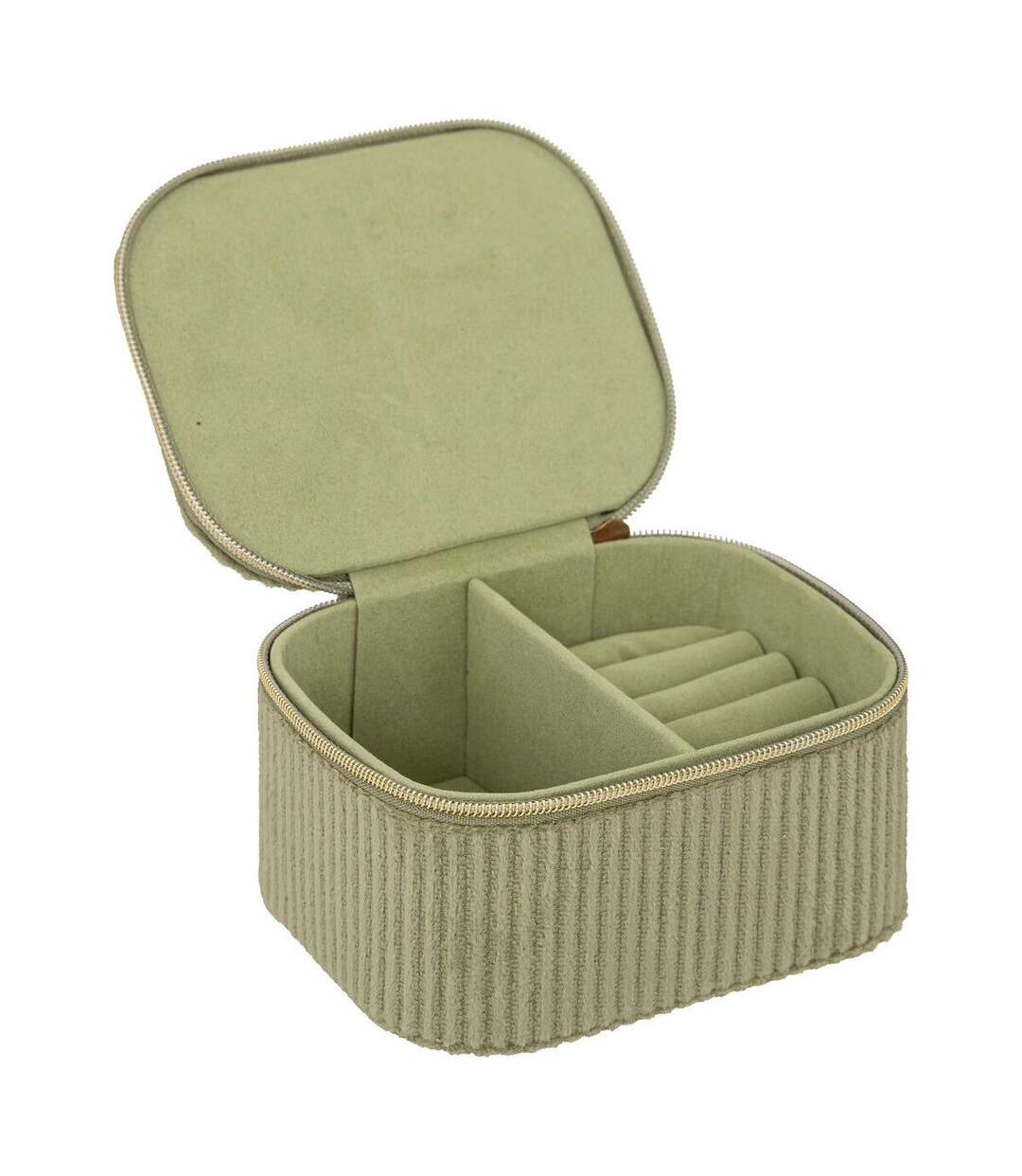 Boîte à Bijoux en Velours Enya 11cm Vert-2