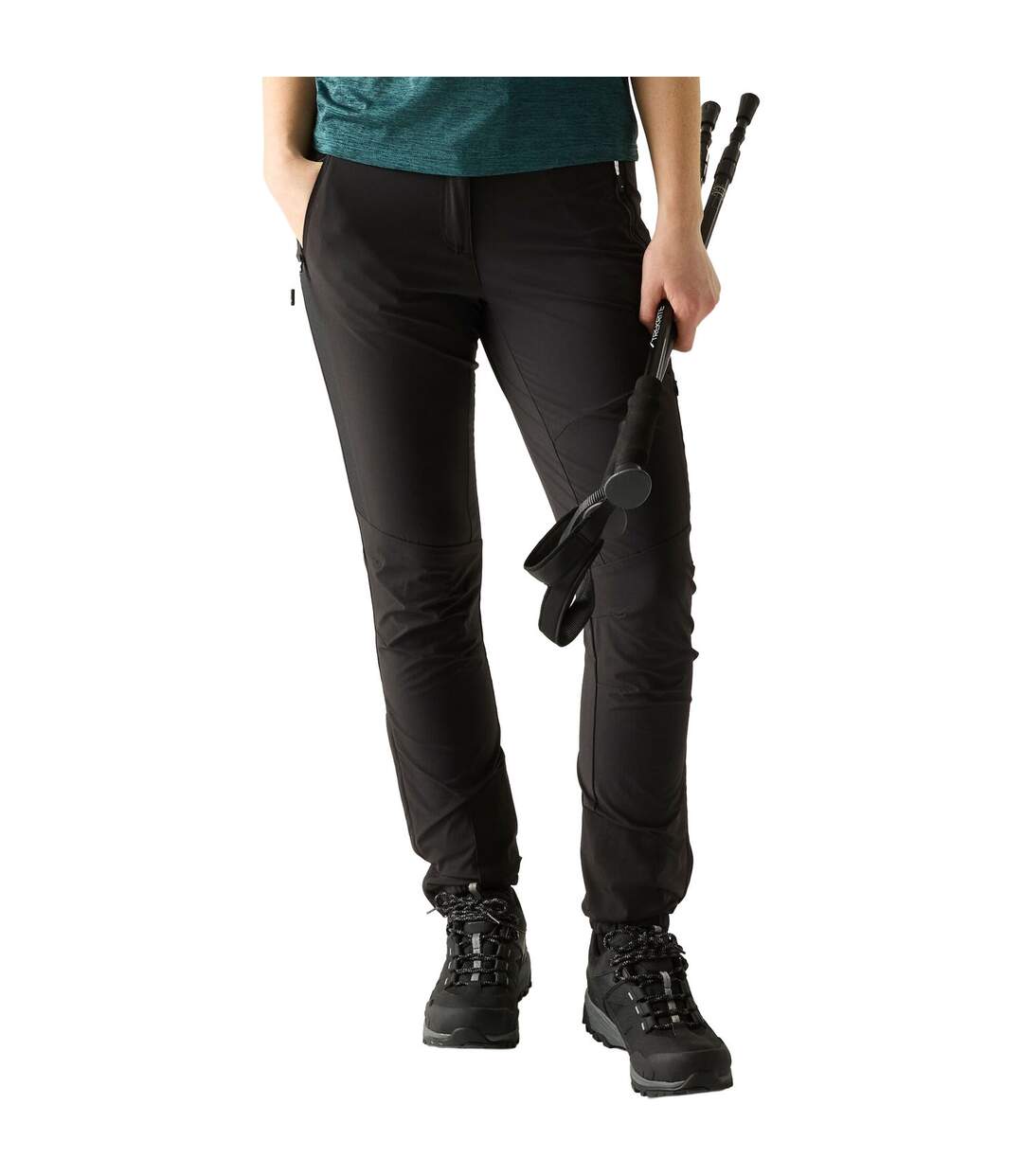 Womens/ladies Mountain Iii Hiking Trousers Black Black Regatta-1