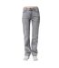 Jean droit gris femme pieces kellys-1