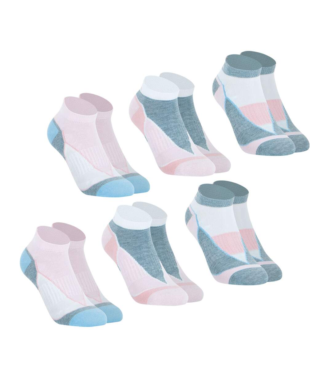 Lot de 6 paires de chaussettes basses femme Sport Wilson-2