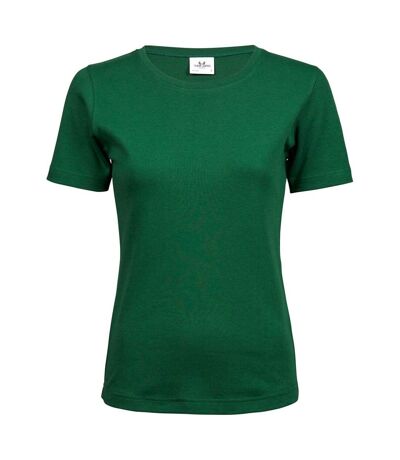 Tee Jays Womens/Ladies Interlock Short Sleeve T-Shirt (Forest Green) - UTBC3321