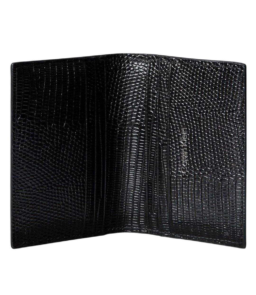 Embossed Leather Logo Wallet One Size Black Calvin Klein-2