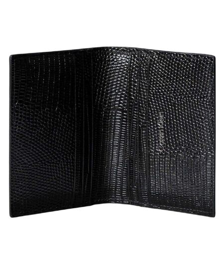Embossed Leather Logo Wallet One Size Black Calvin Klein
