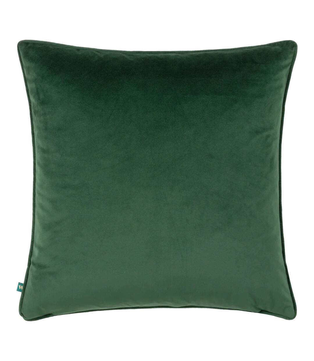 Rampha velvet piped cushion cover 50cm x 50cm green Wylder