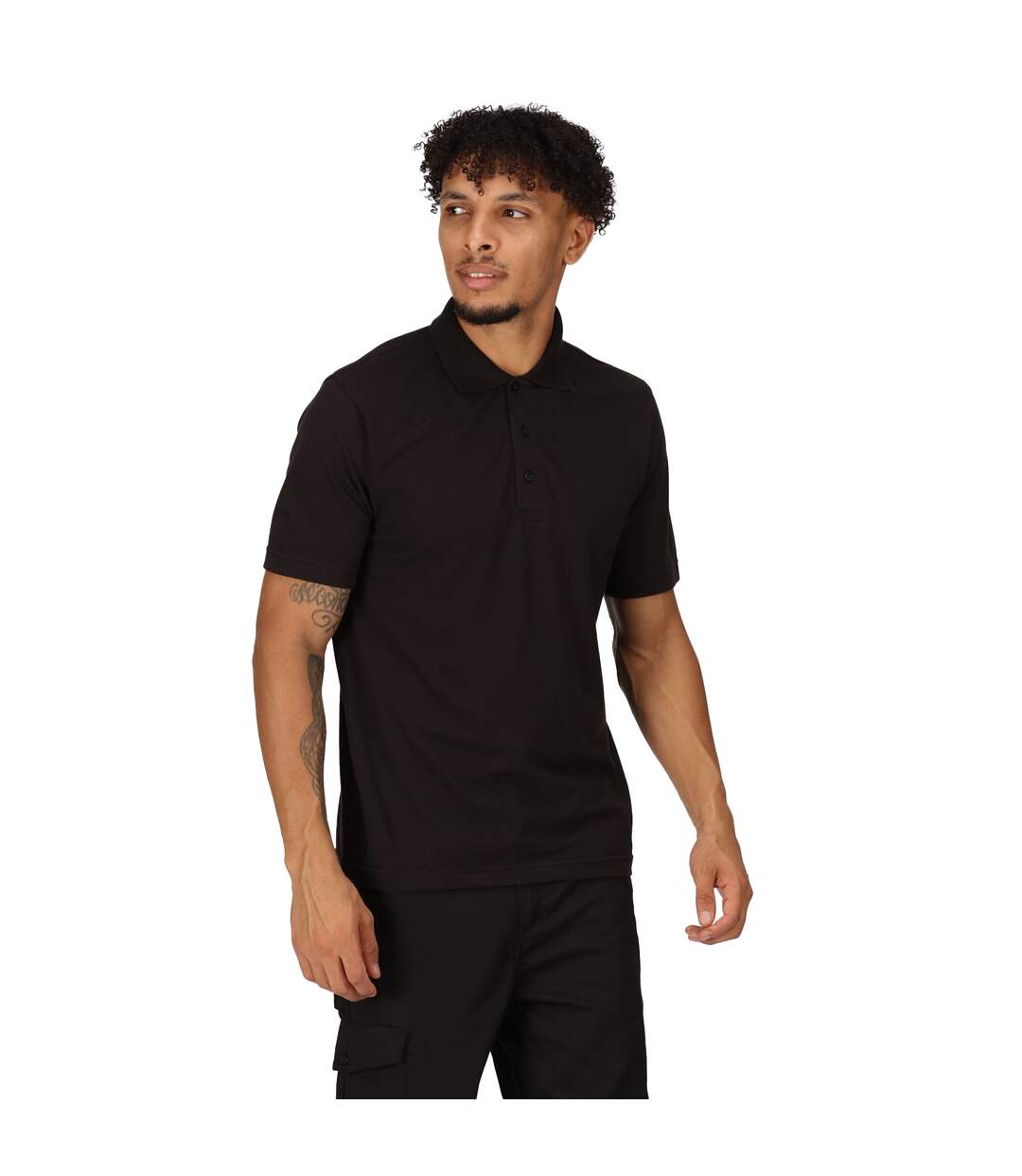 Mens pro 65/35 short-sleeved polo shirt black Regatta