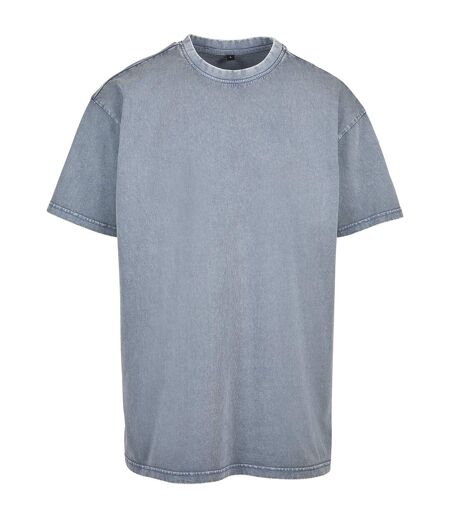 Mens heavyweight oversized t-shirt vintage blue Build Your Brand