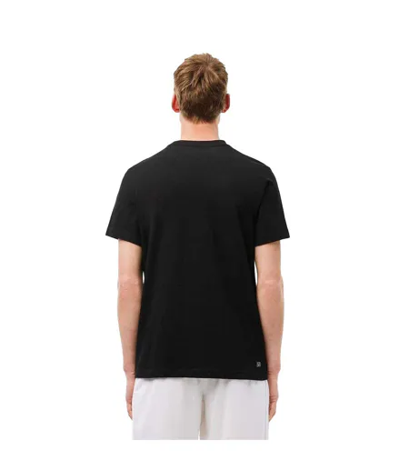 T-shirt Motif/style Logo Daniil Medvedev Homme Noir Lacoste