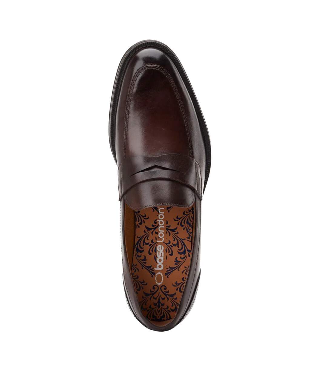 Mocassins kennedy homme marron foncé Base London-4