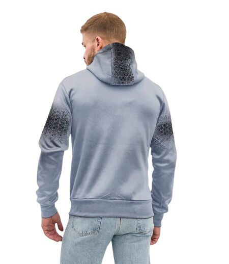 Gilet Sweat à  Capuche Ajusté Homme Gris avec Imprimé
