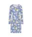 Womens/ladies Long-sleeved T-shirt Dress Multicoloured Lazy Jacks-1