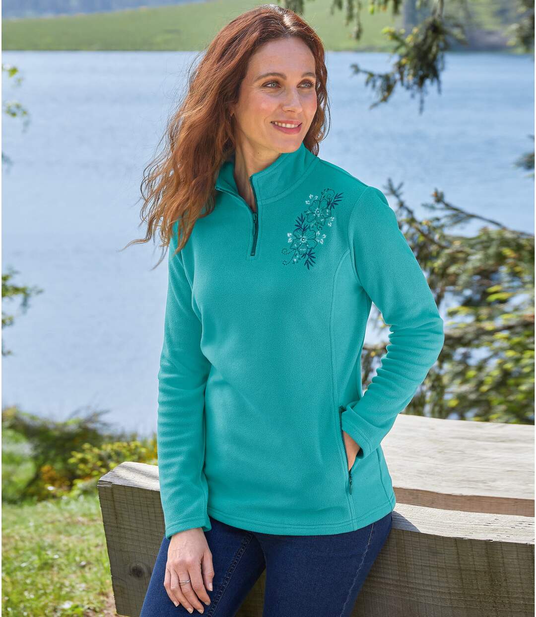 Women s Turquoise Microfleece Jumper