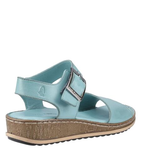 Womens/ladies Ellie Leather Sandals Aqua Hush Puppies