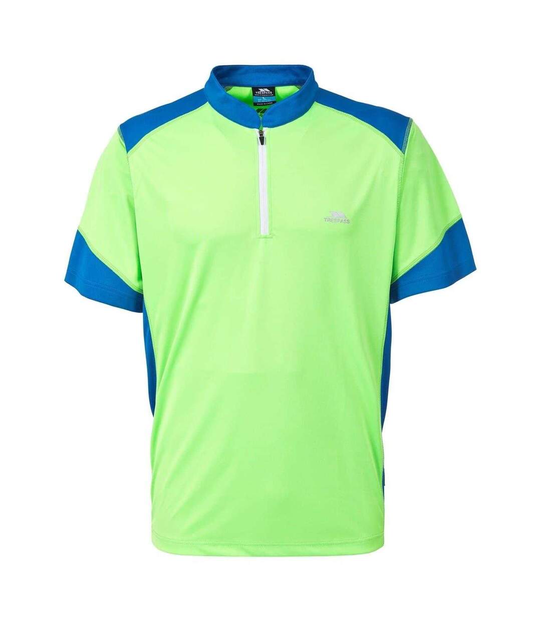 Maillot De Cyclisme À Col Montant Zippé Dudley Homme Vert Clair Vif Trespass-1