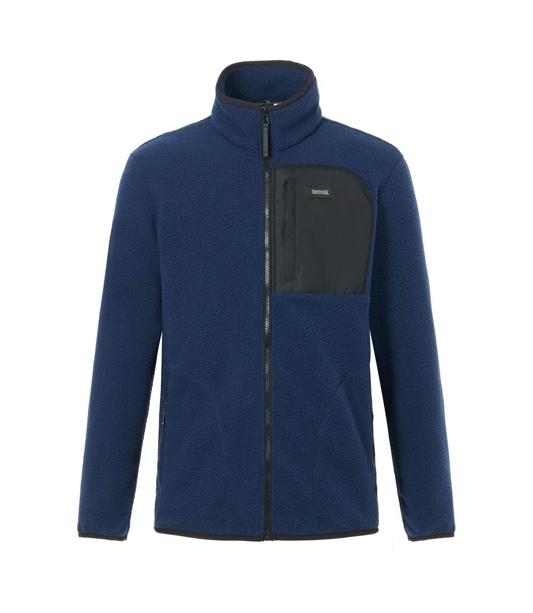 Veste Polaire Col Montant Motif/style Détail Contrasté Frankie Homme Bleu Marine Noir Regatta-2
