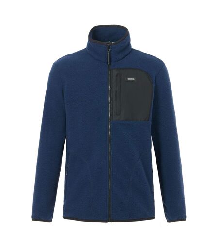 Veste Polaire Col Montant Motif/style Détail Contrasté Frankie Homme Bleu Marine Noir Regatta