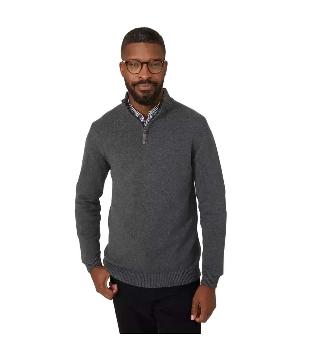 Pull premium homme gris Maine-1