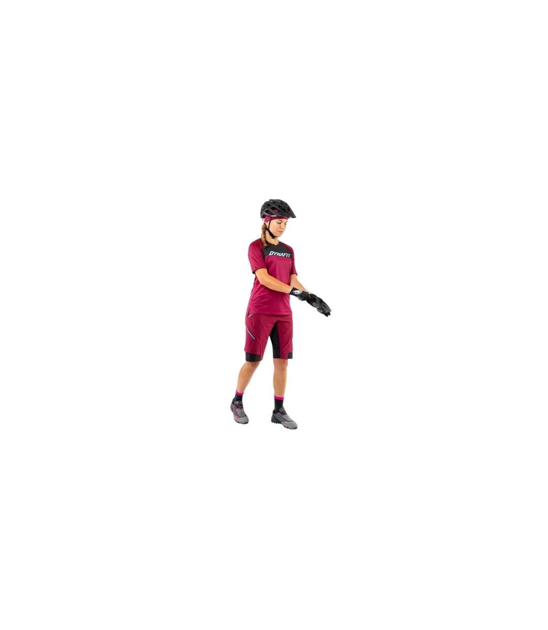 Womens/ladies Colour Block Performance T-shirt Beet Red Dynafit-1