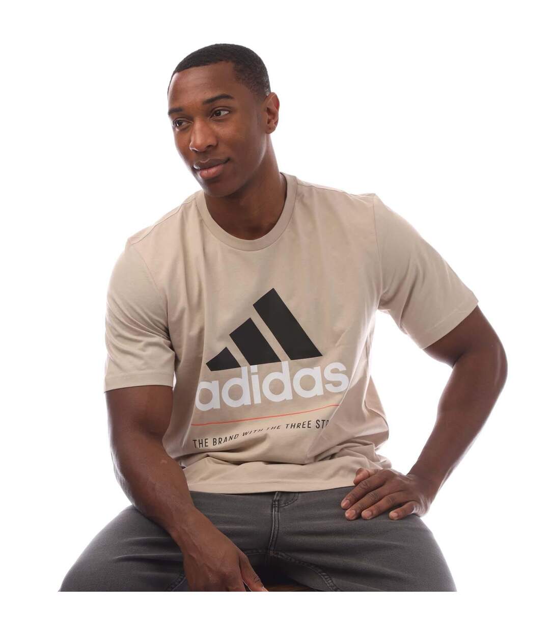T-shirt Style Graphique Homme Beige Adidas-1