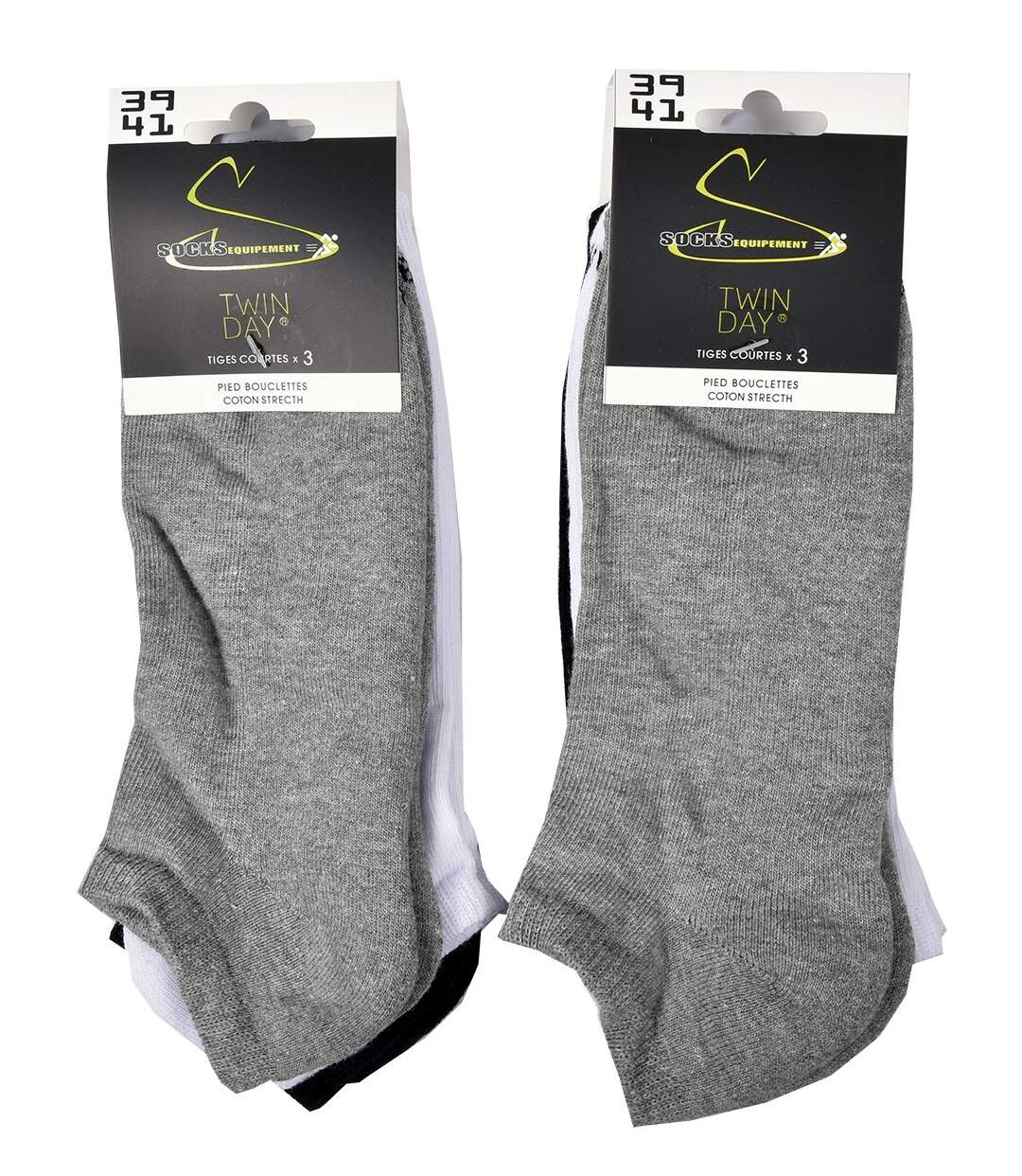 Chaussettes Courtes femme TWINDAY Qualité et Confort-Assortiment modèles photos selon arrivages- Pack de 6 Paires SNEAKERS Bouclette 21621-2