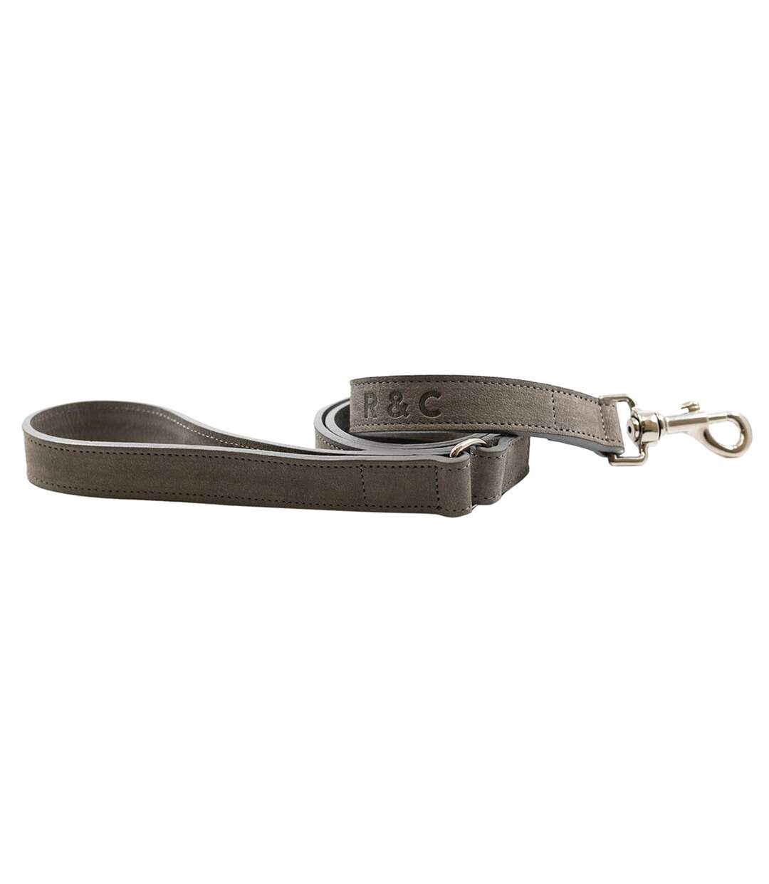 Nubuck dog lead thin grey Ralph & Co-1