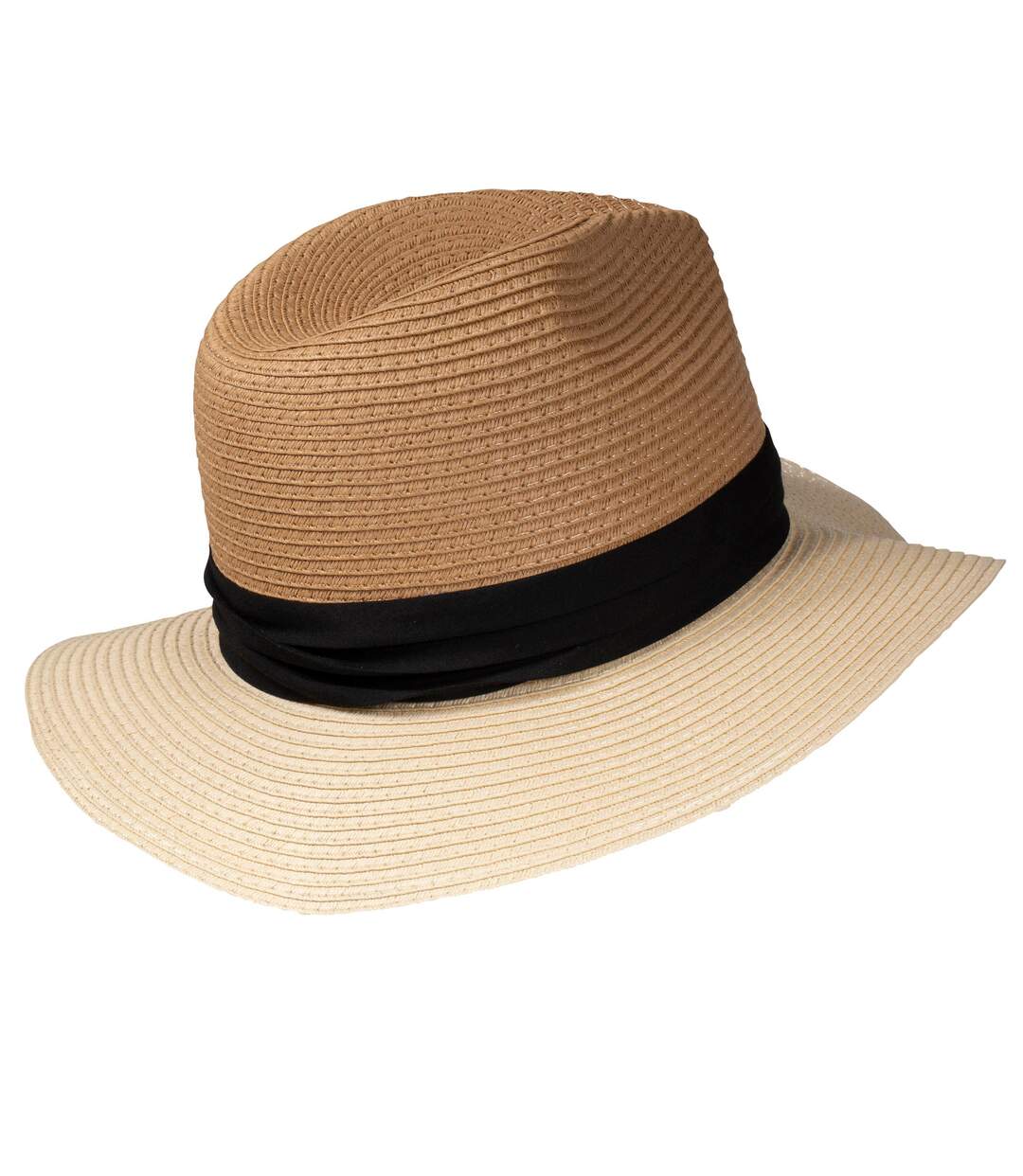 Isotoner Chapeau femme bande noire, ajustable tour de tête-2