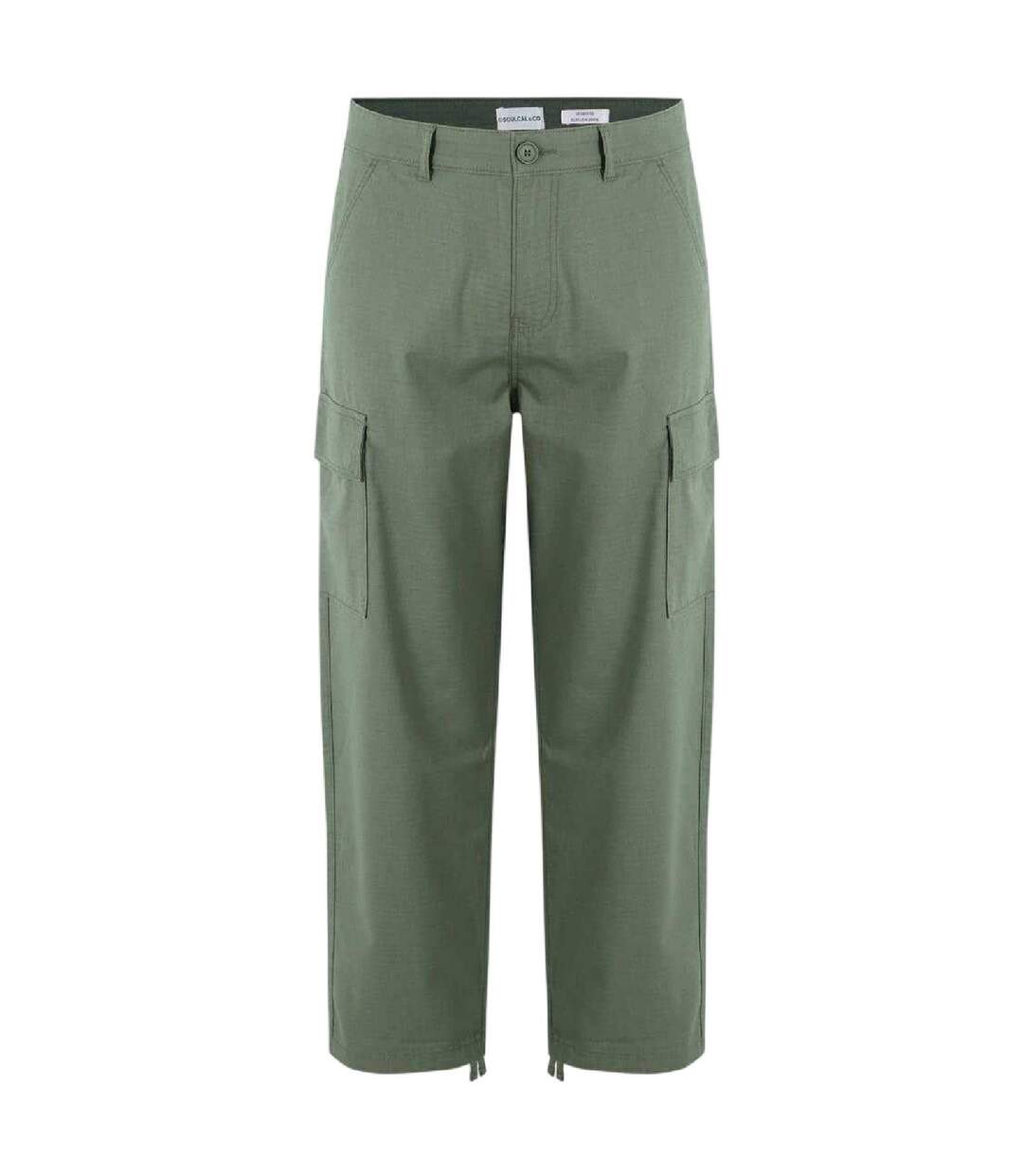 Pantalon À Poches Motif/style Uni Homme Vert Kaki SoulCal-1